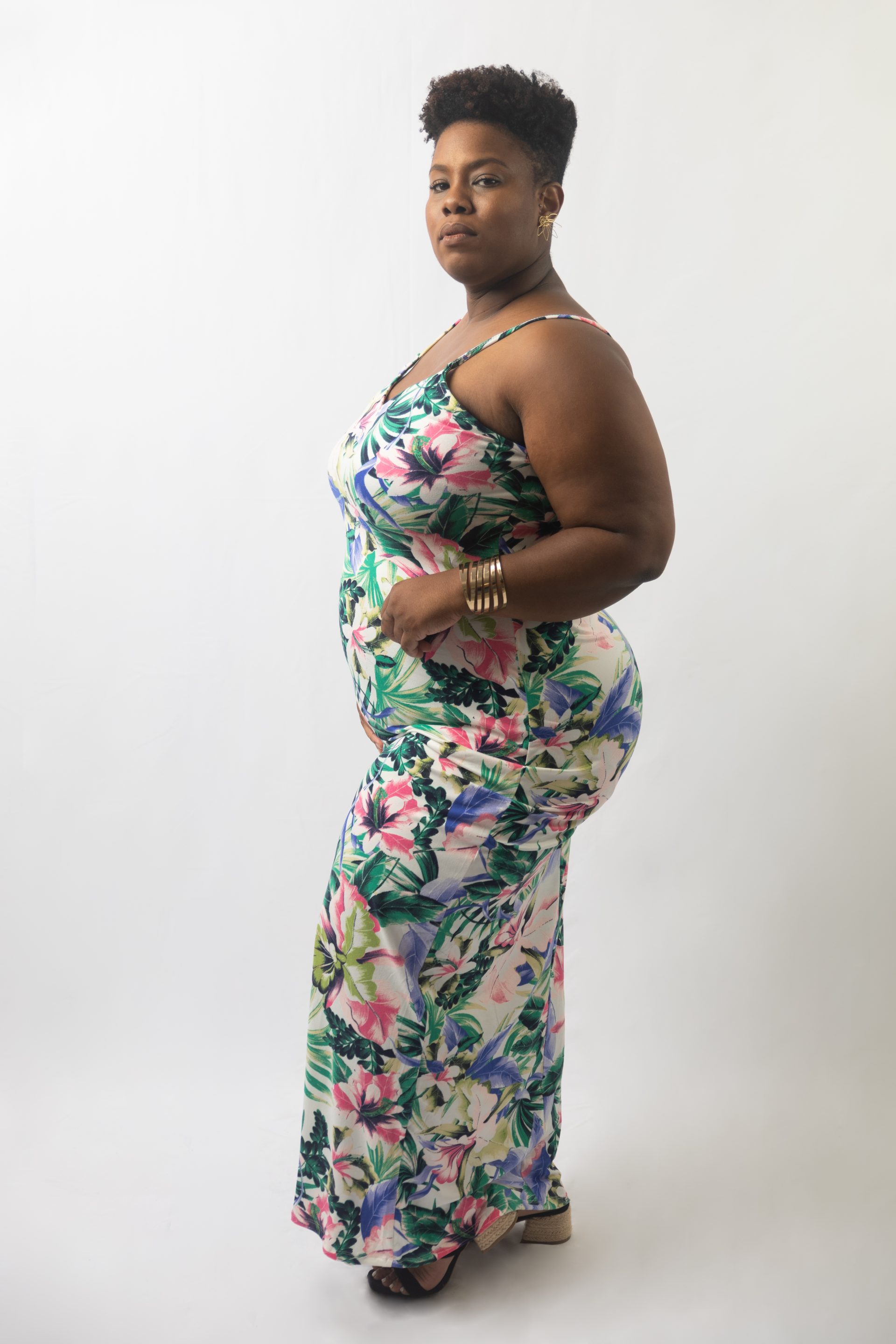 Floral Scoop Maxi Dress Curvy  Kaytique